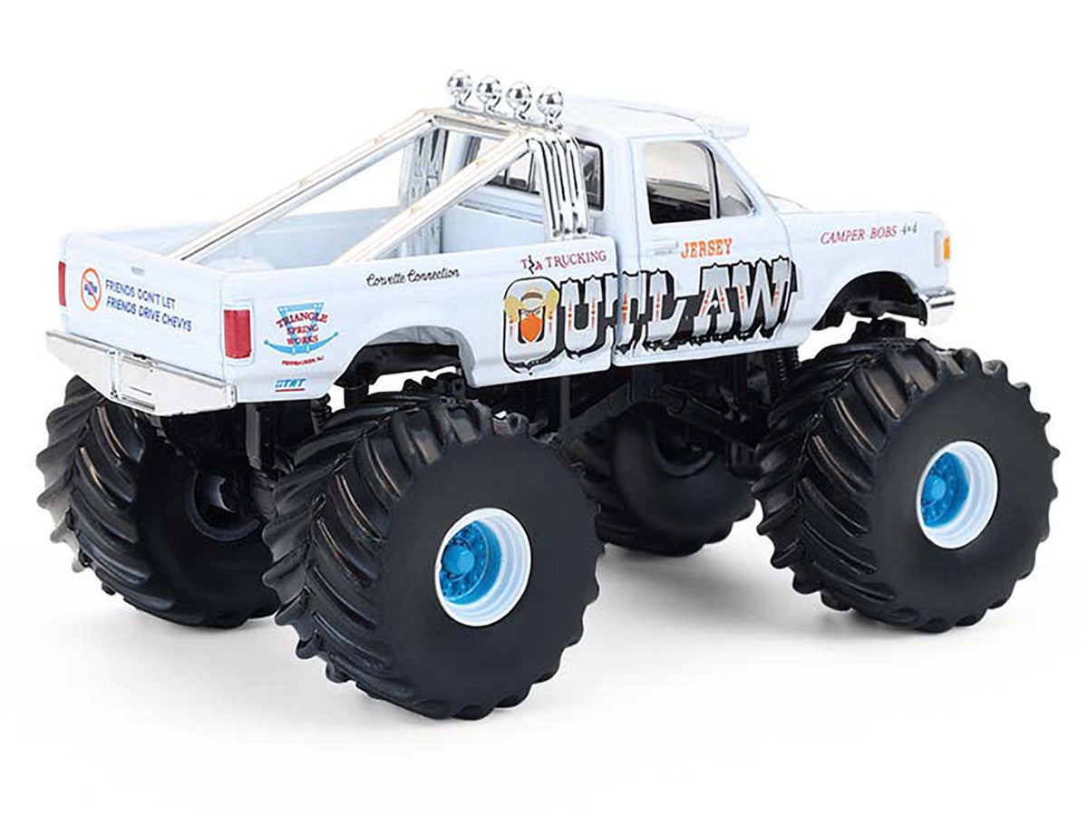 Side view of 1988 Ford F-150 Jersey Outlaw Monster Truck by Greenlight