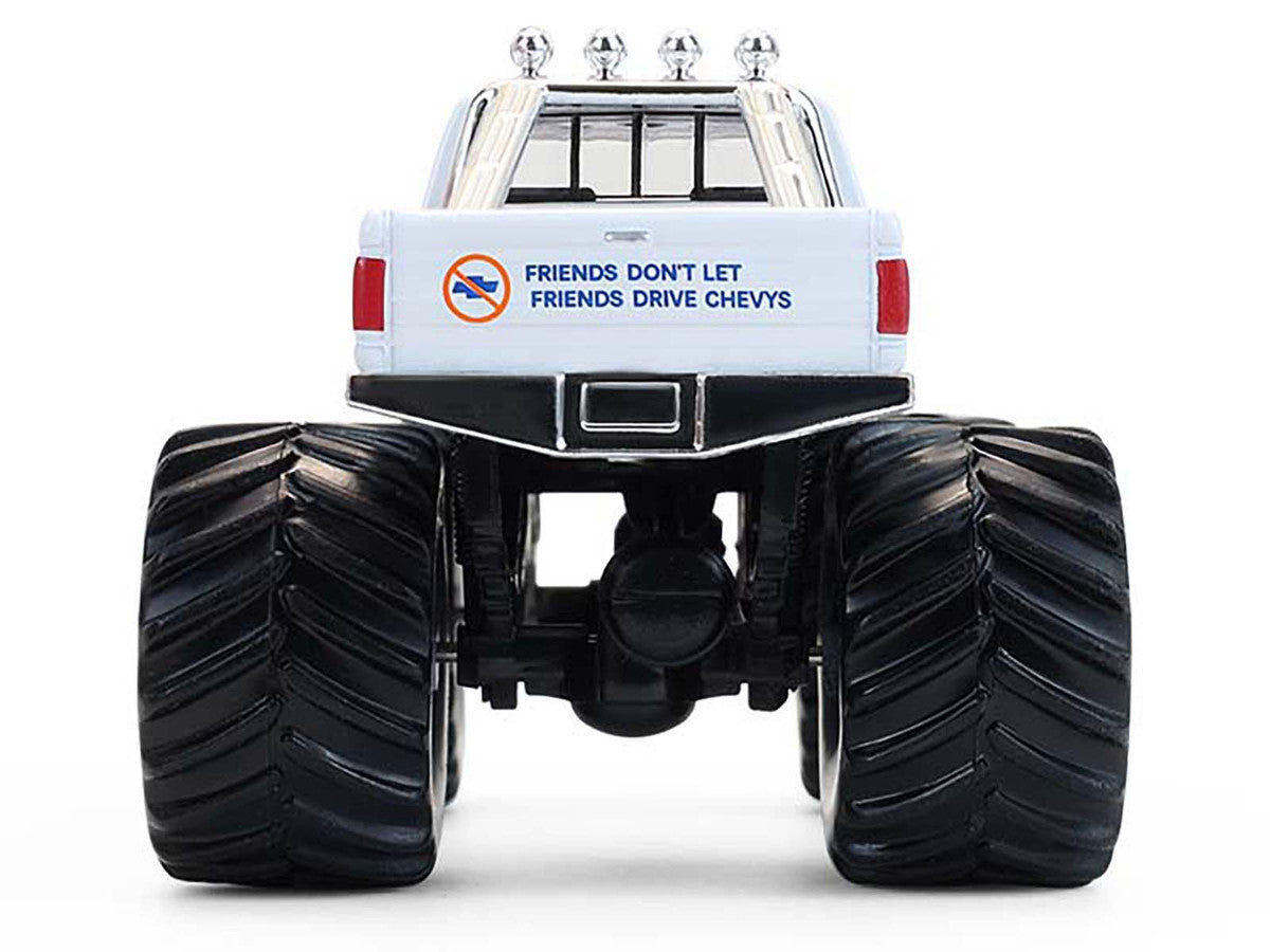 Rear view showcasing real rubber tires of 1988 Ford F-150 Jersey Outlaw