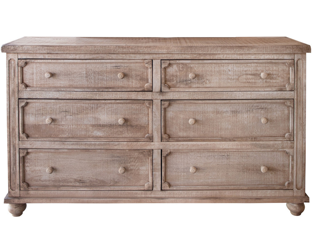 Front view of 70-Inch Solid Wood Double Dresser by Homeroots