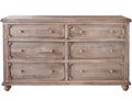 Front view of 70-Inch Solid Wood Double Dresser by Homeroots