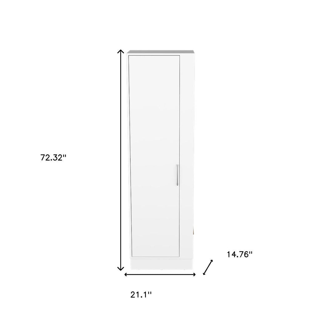 Stylish bathroom setup with 21" White Lacquered Wardrobe