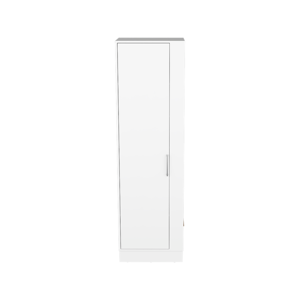 Front view of 21" White Lacquered Wardrobe by Homeroots