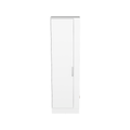 Front view of 21" White Lacquered Wardrobe by Homeroots
