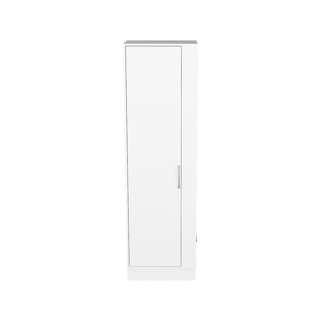 Front view of 21" White Lacquered Wardrobe by Homeroots