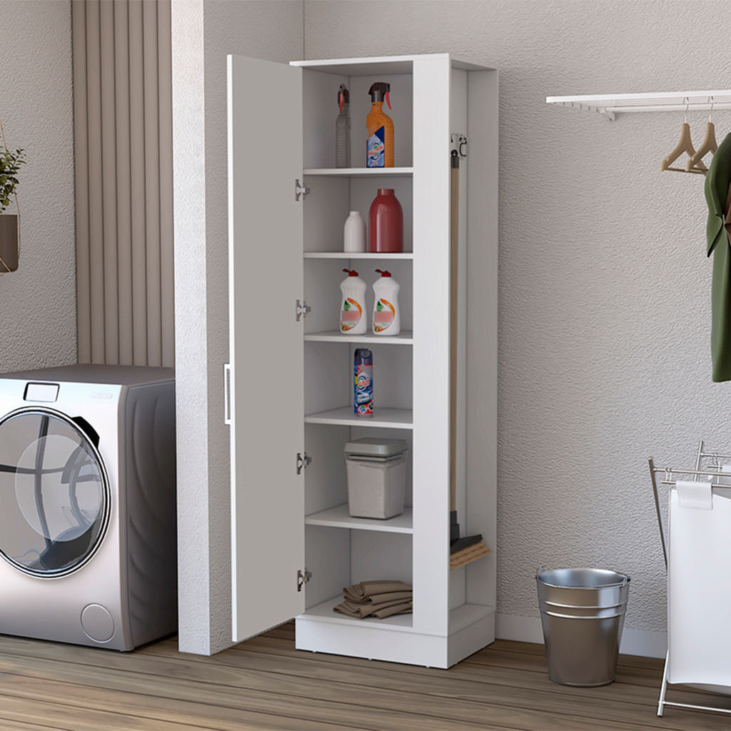 Lifestyle image of 21" White Lacquered Wardrobe in use