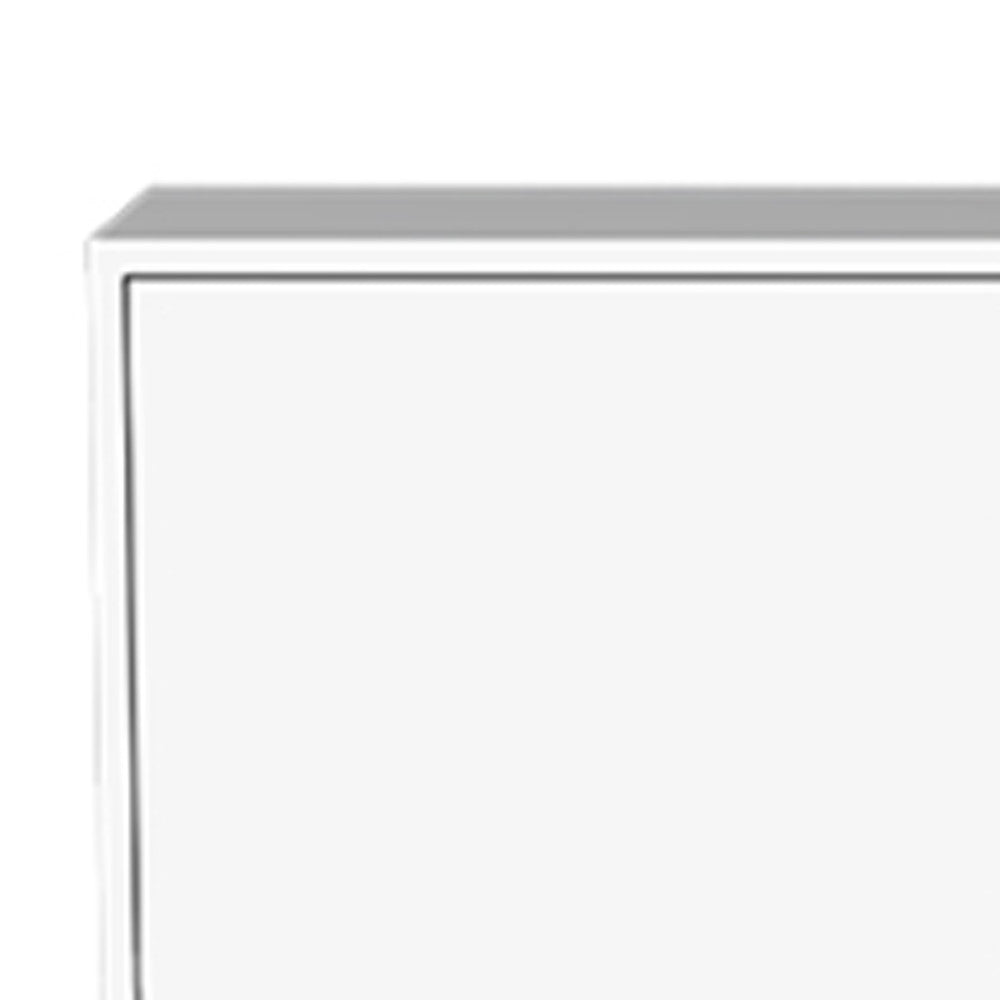 Top-down view of 21" White Lacquered Wardrobe with open doors