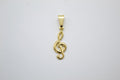 Model wearing the 18K Gold Filled Musical Note Pendant with style