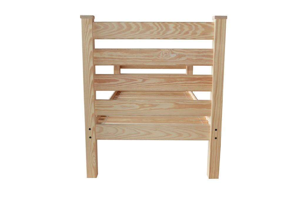 Front view of Stylish Solid Wood Twin Bed Frame by Homeroots