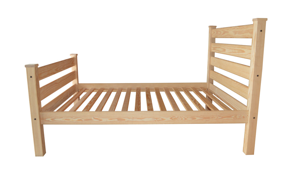 Close-up of wood grain on Elegant Natural Solid Wood Queen Bed Frame