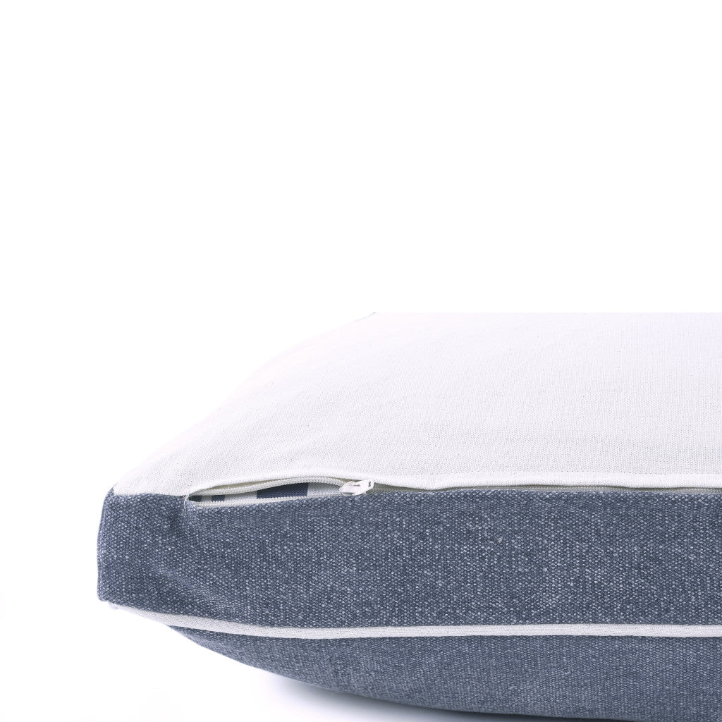 Removable cover of Luxurious Stonewashed Blue Dog Bed for easy cleaning