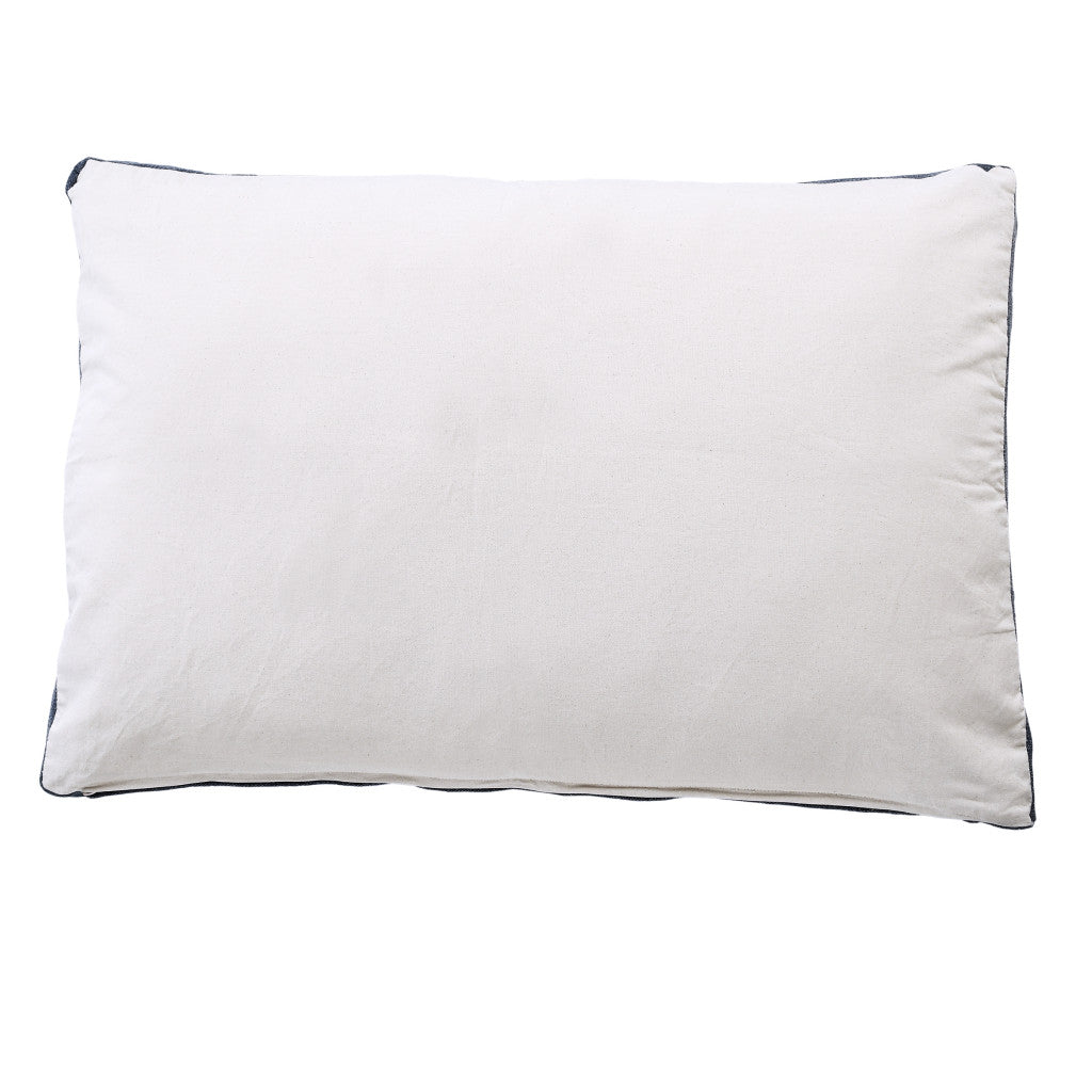 Front view of Luxurious Stonewashed Blue Dog Bed for large dogs by Gobingya