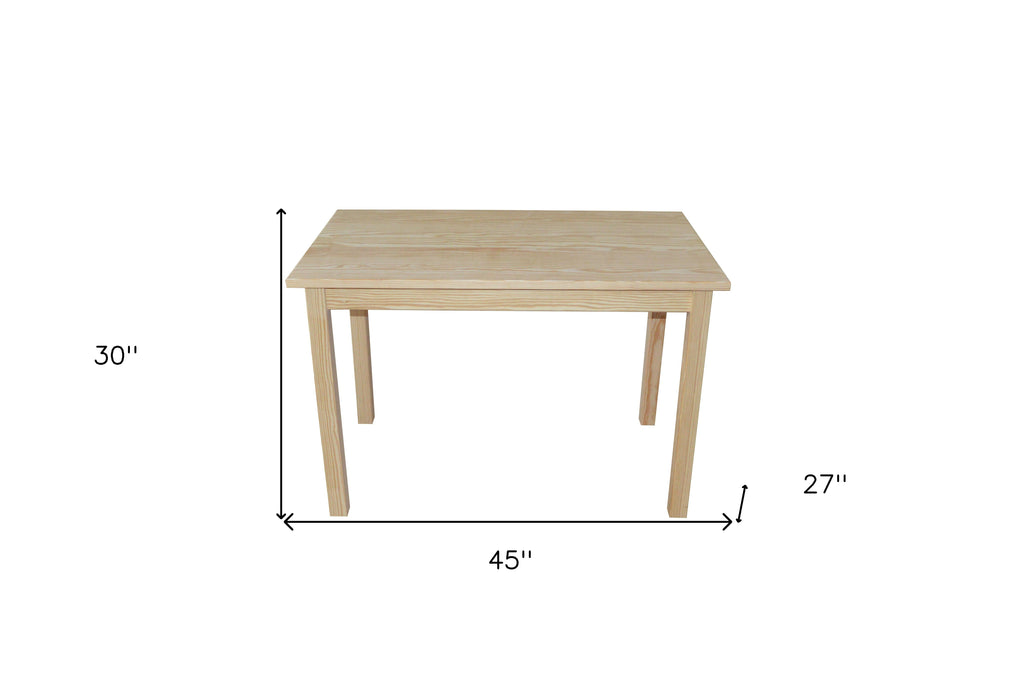 48" Natural Solid Wood Dining Table
