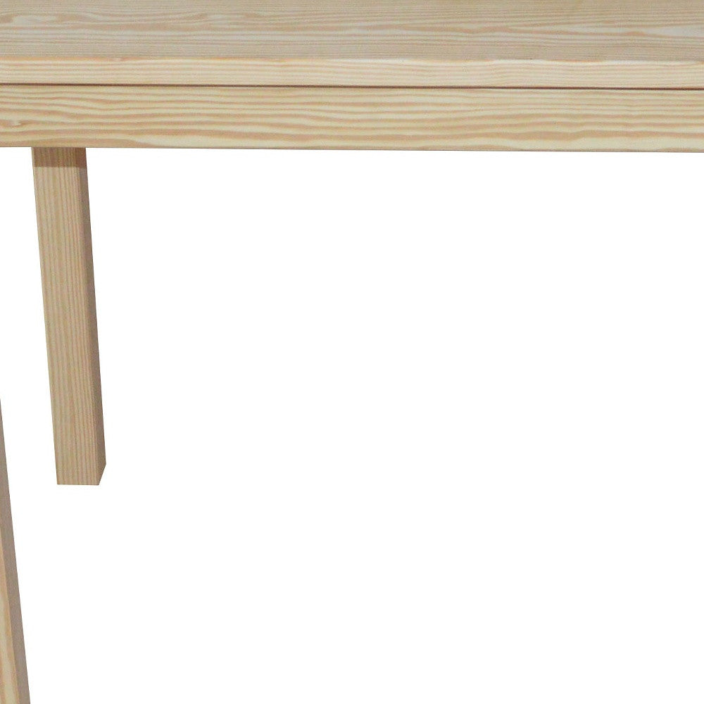 48" Natural Solid Wood Dining Table