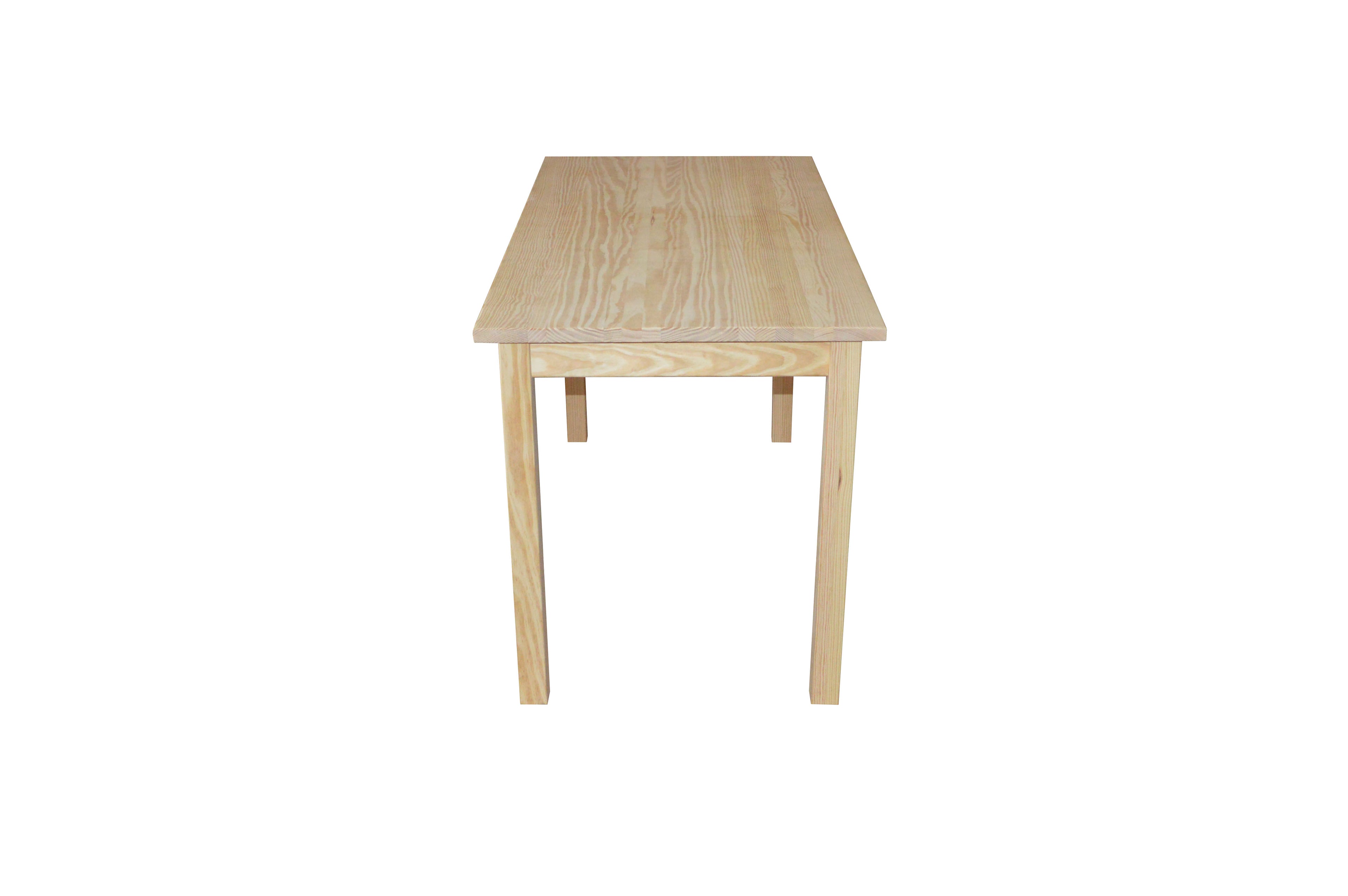 60" Natural Solid Wood Dining Table