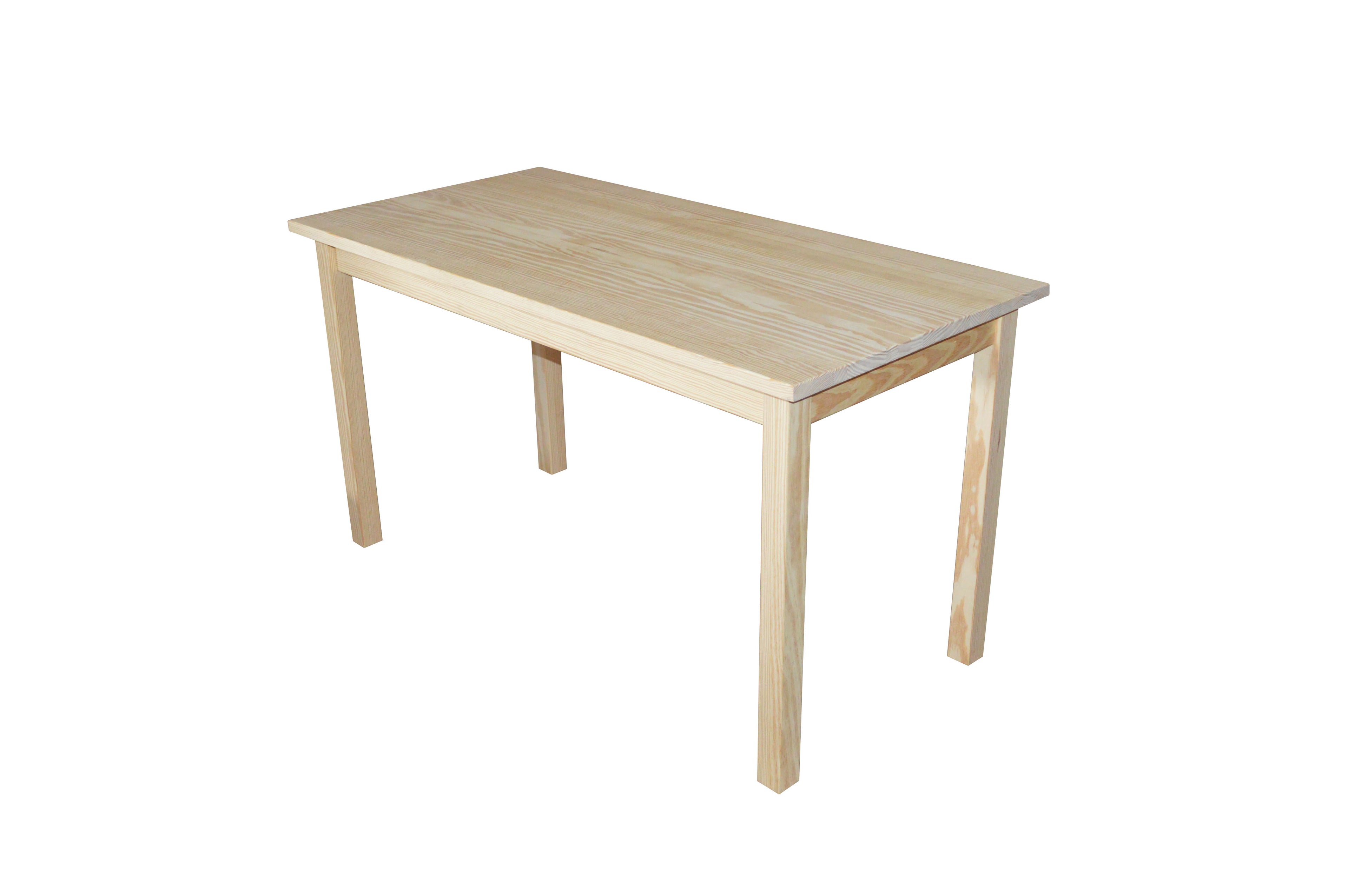 60" Natural Solid Wood Dining Table