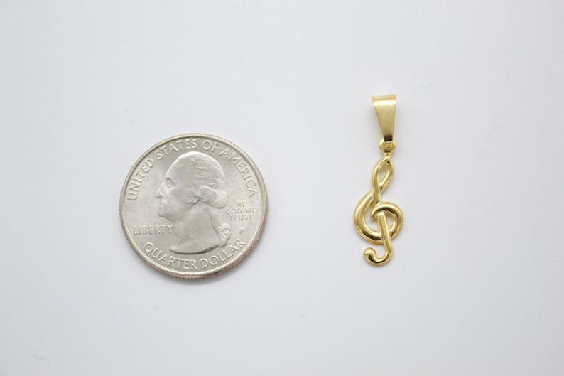 Gift box presentation of the 18K Gold Filled Musical Note Pendant by MIA Jewelry