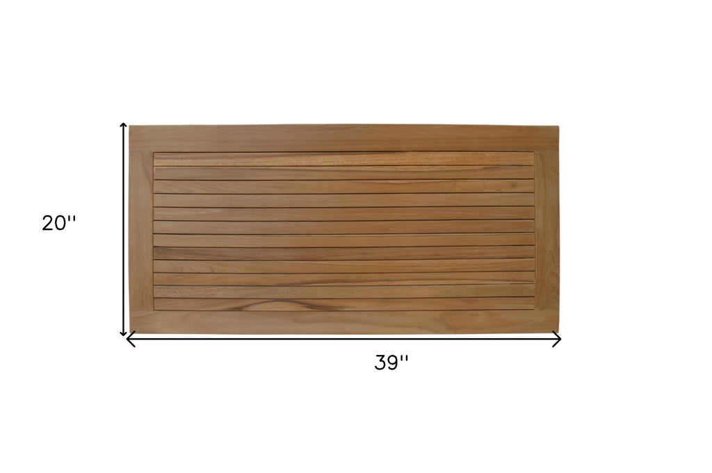 Natural Teak 39" Shower Mat