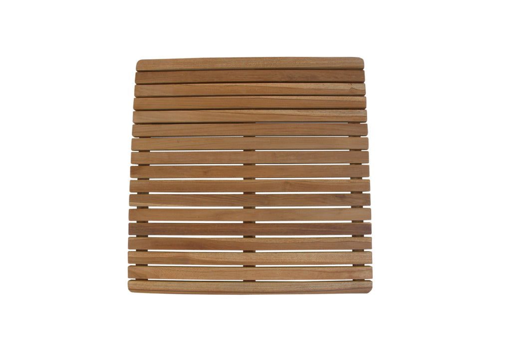 Versatile Premium 24" Teak Shower Mat suitable for indoor and outdoor use