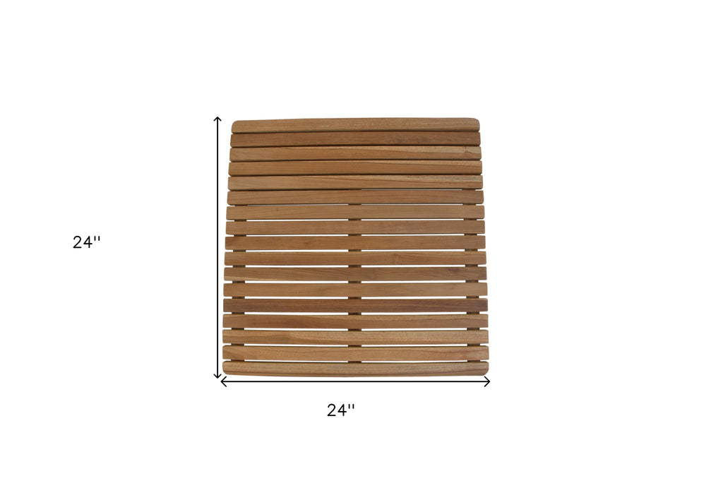 Antimicrobial features of the Premium 24" Teak Shower Mat highlighted