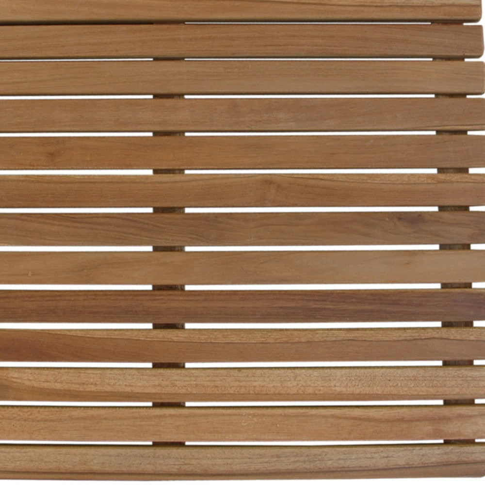 Elegant Premium 24" Teak Shower Mat by Homeroots in natural finish