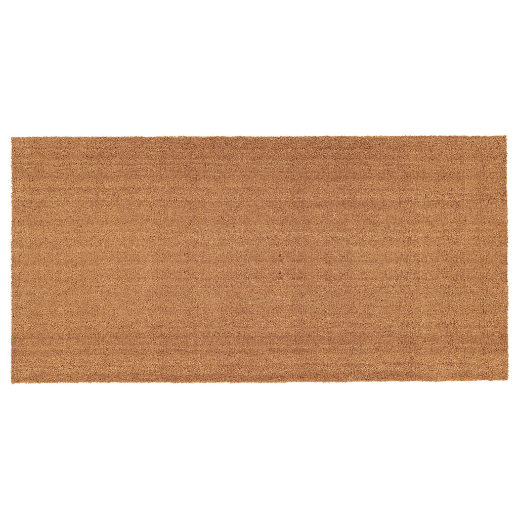 Eco-Friendly 36" x 72" Natural Coir Door Mat in use outdoors