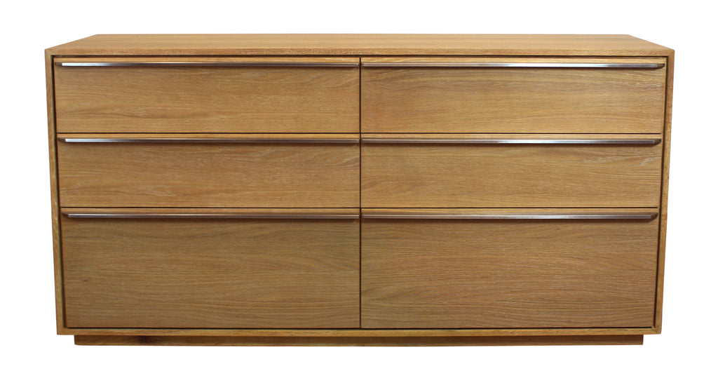 Interior of a drawer in 72-Inch Solid Wood Double Dresser with clothing