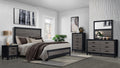 58" Black And Gray Wood Six Drawer Double Dresser