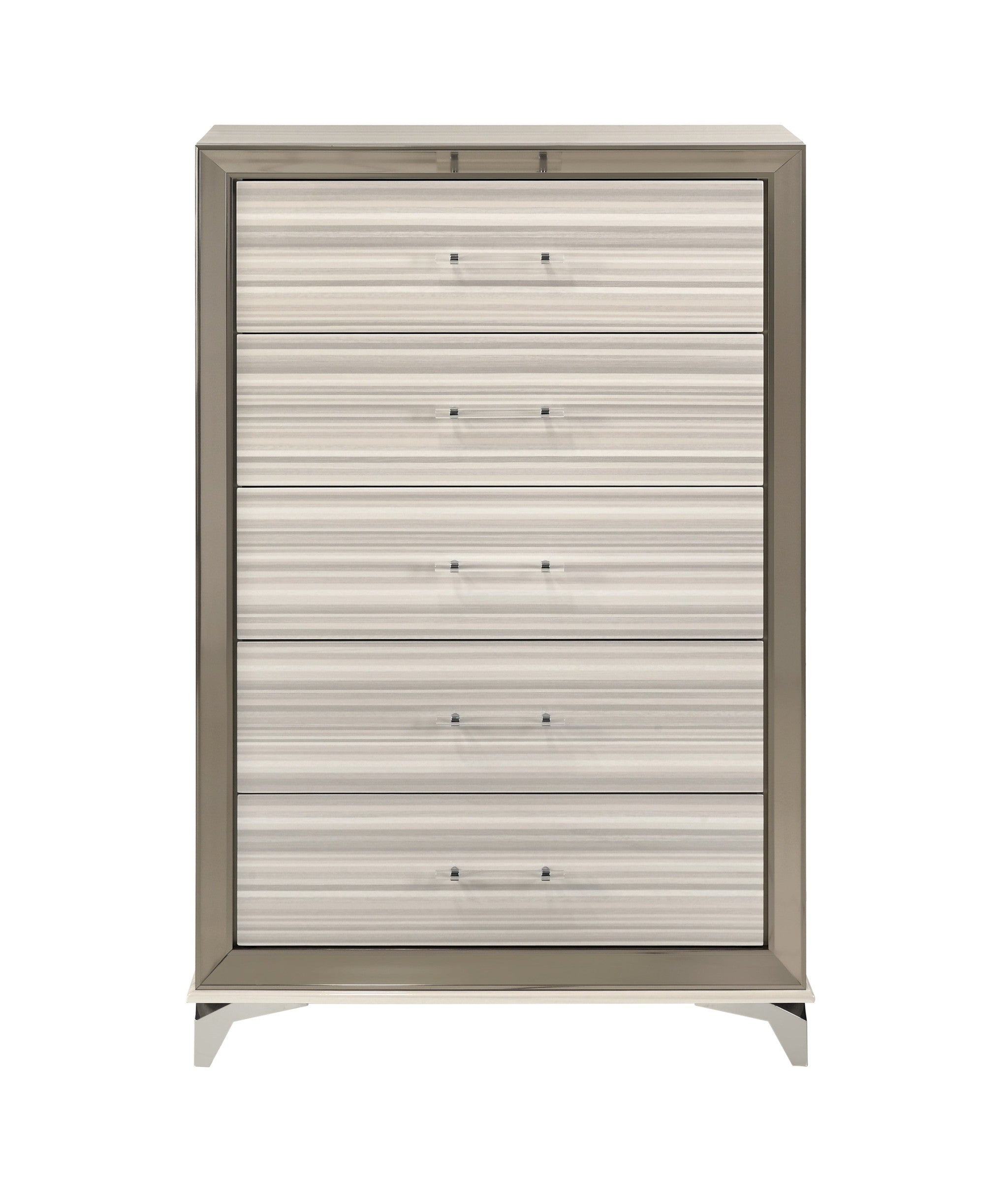 Open drawer of the 53" Five Drawer Dresser revealing storage space