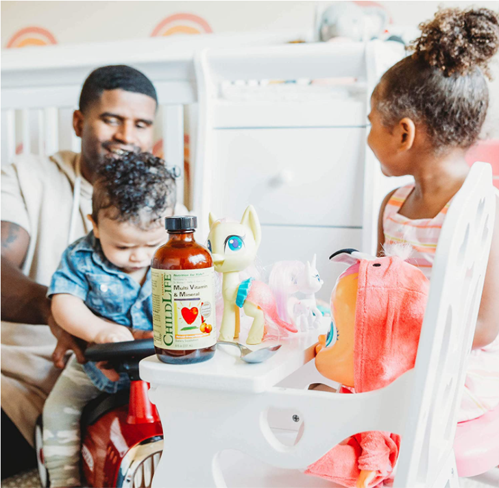 Front view of Gobingya Kids Multi Vitamin bottle in vibrant colors