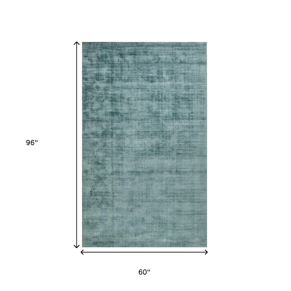 Close-up texture of Sea Green and Light Blue Hand Woven Area Rug by Homeroots