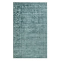 Top view of 5' x 8' Sea Green and Light Blue Abstract Hand Woven Area Rug by Homeroots