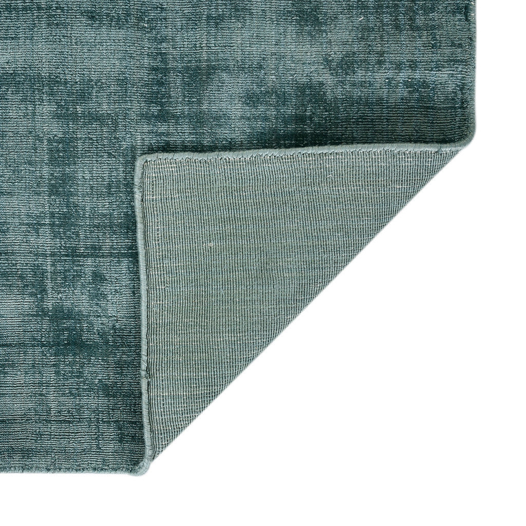 Detailed look at the craftsmanship of Sea Green and Light Blue Hand Woven Area Rug by Homeroots