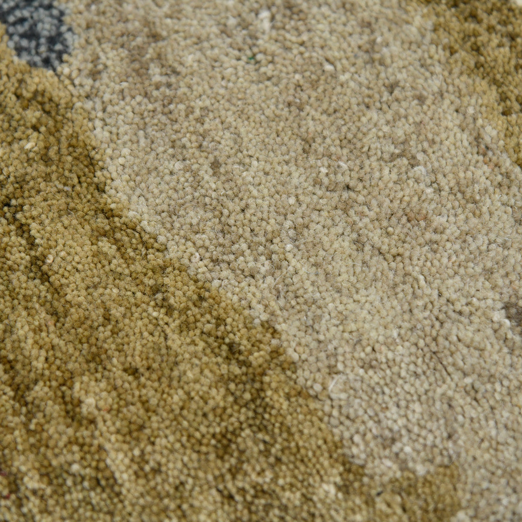 5' X 8' Light Blue Ivory And Brown Wool Abstract Hand Tufted Area Rug