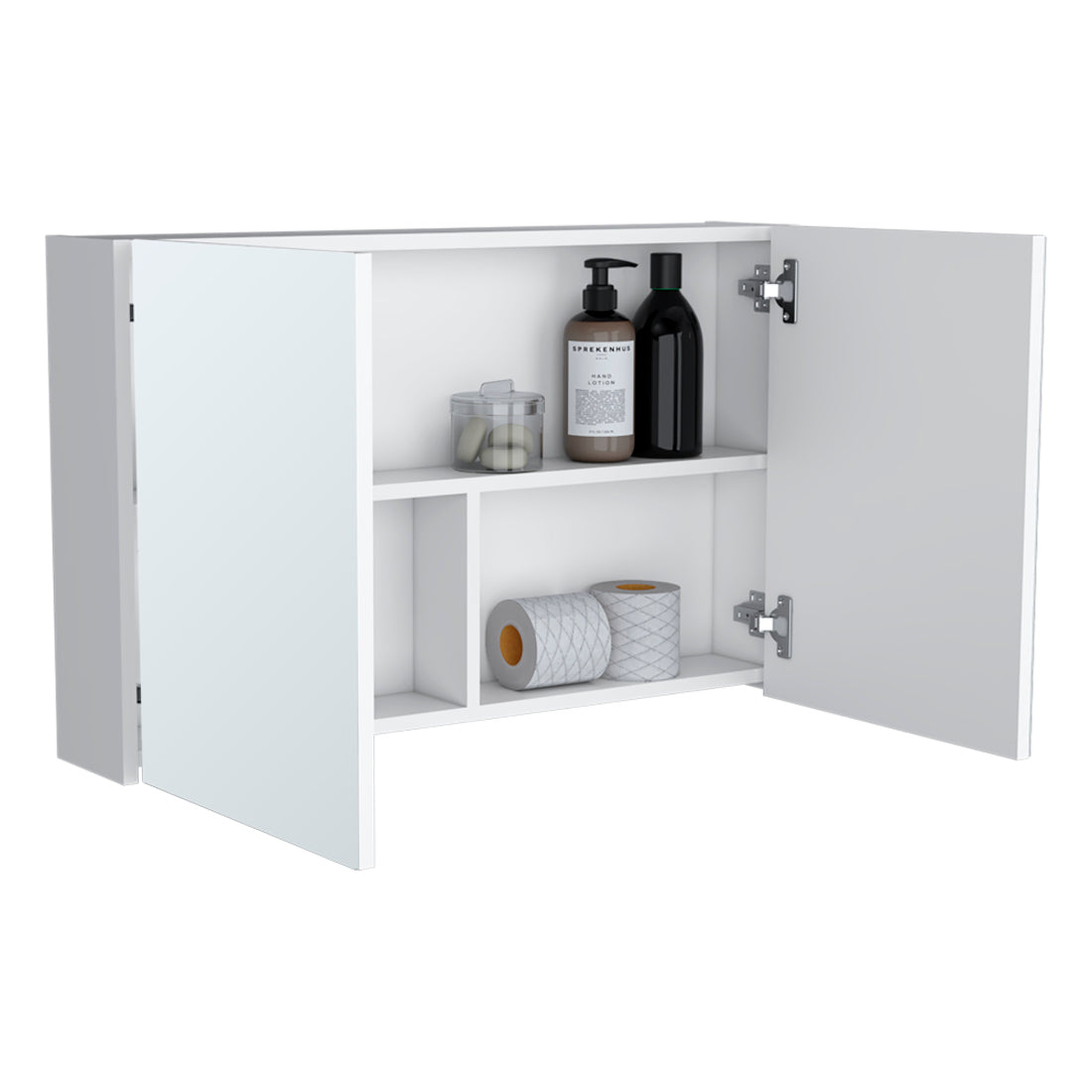 32" White Wood Floating Bathroom Vanity