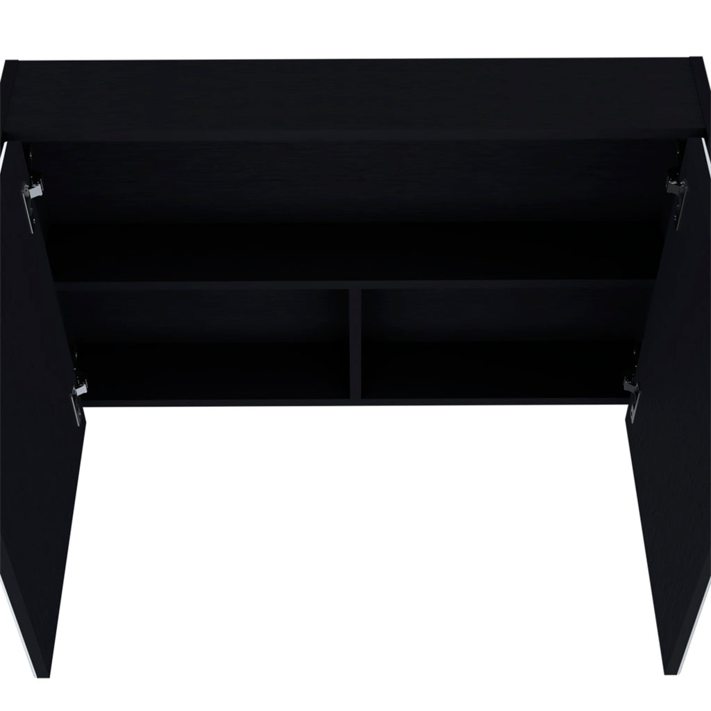 32" Black Wood Floating Bathroom Vanity