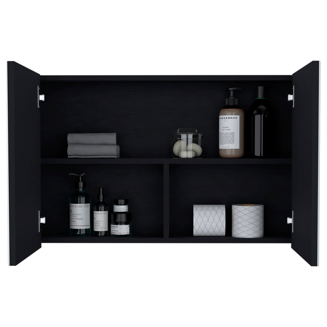 32" Black Wood Floating Bathroom Vanity