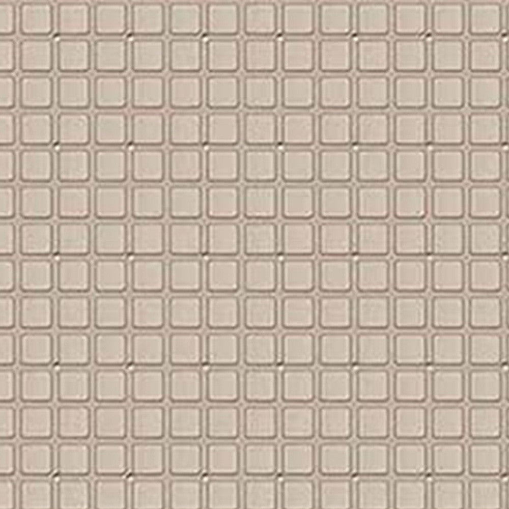 Detailed view of the texture and softness of the Beige Geometric Bath Mat by Homeroots
