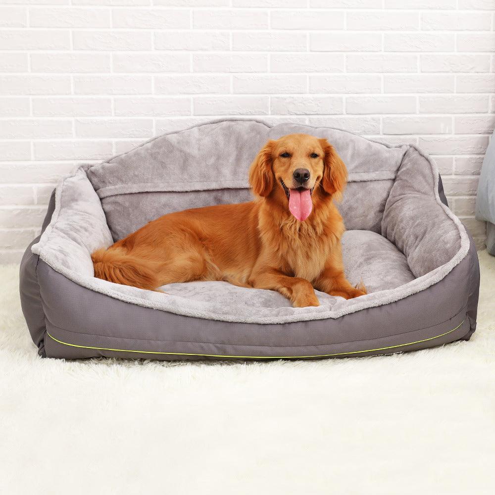 Side view showcasing the plush material of Dog Sofa Bed by Dog Hugs Cat