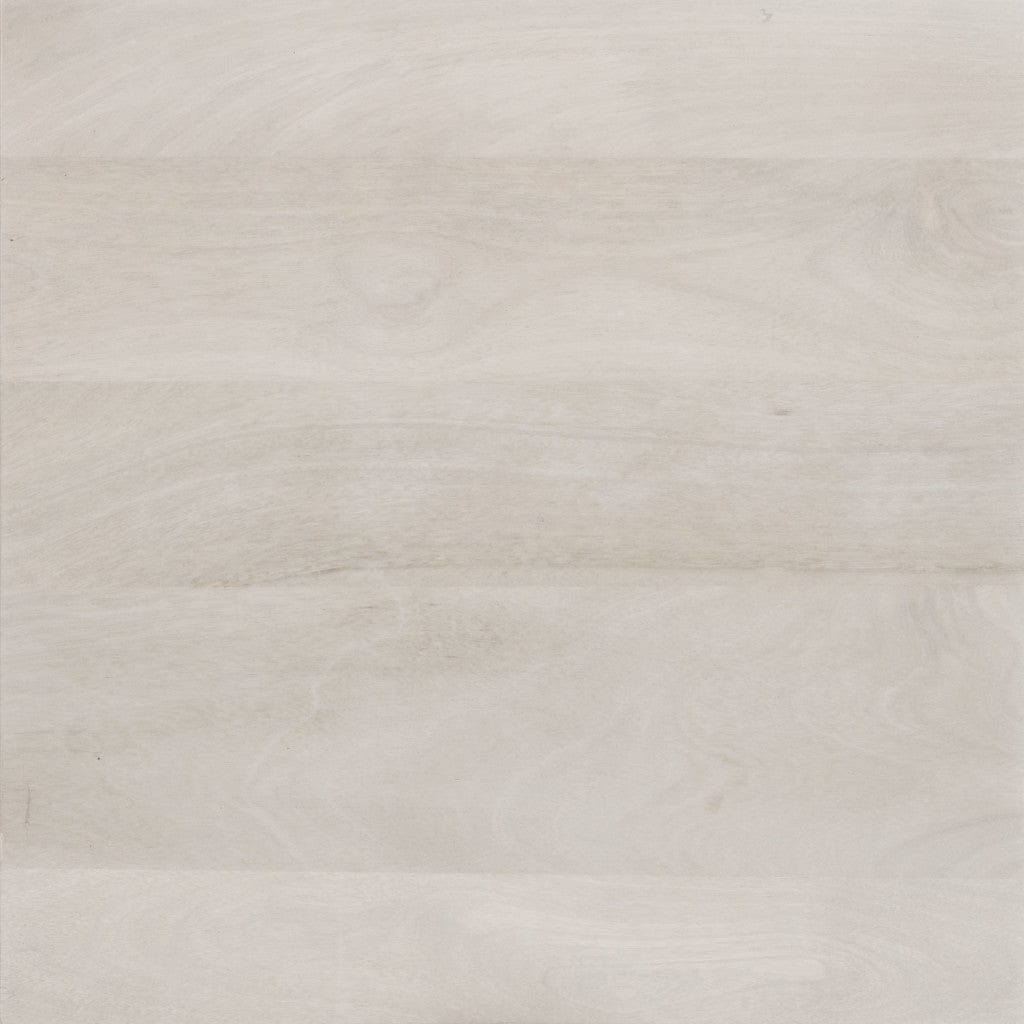 22" Natural Solid Wood Square Pedestal End Table