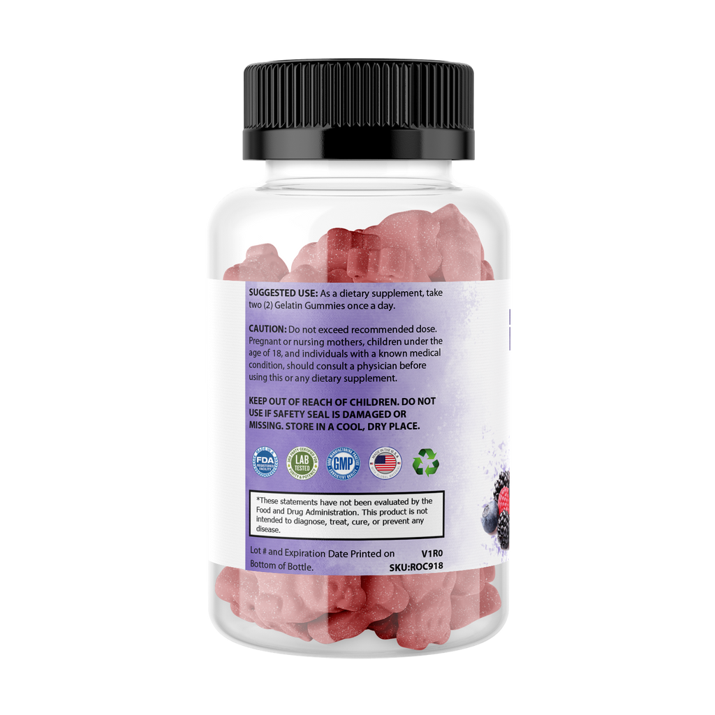 Front view of Delicious Multivitamin Gummies by Purex Nutrition