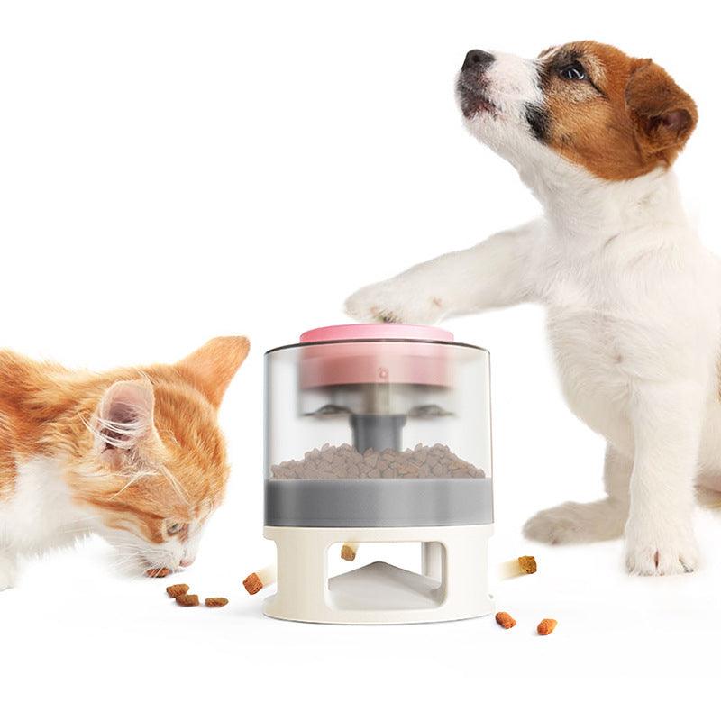 Side view of Interactive Dog Food Dispenser Toy showing leakage channels