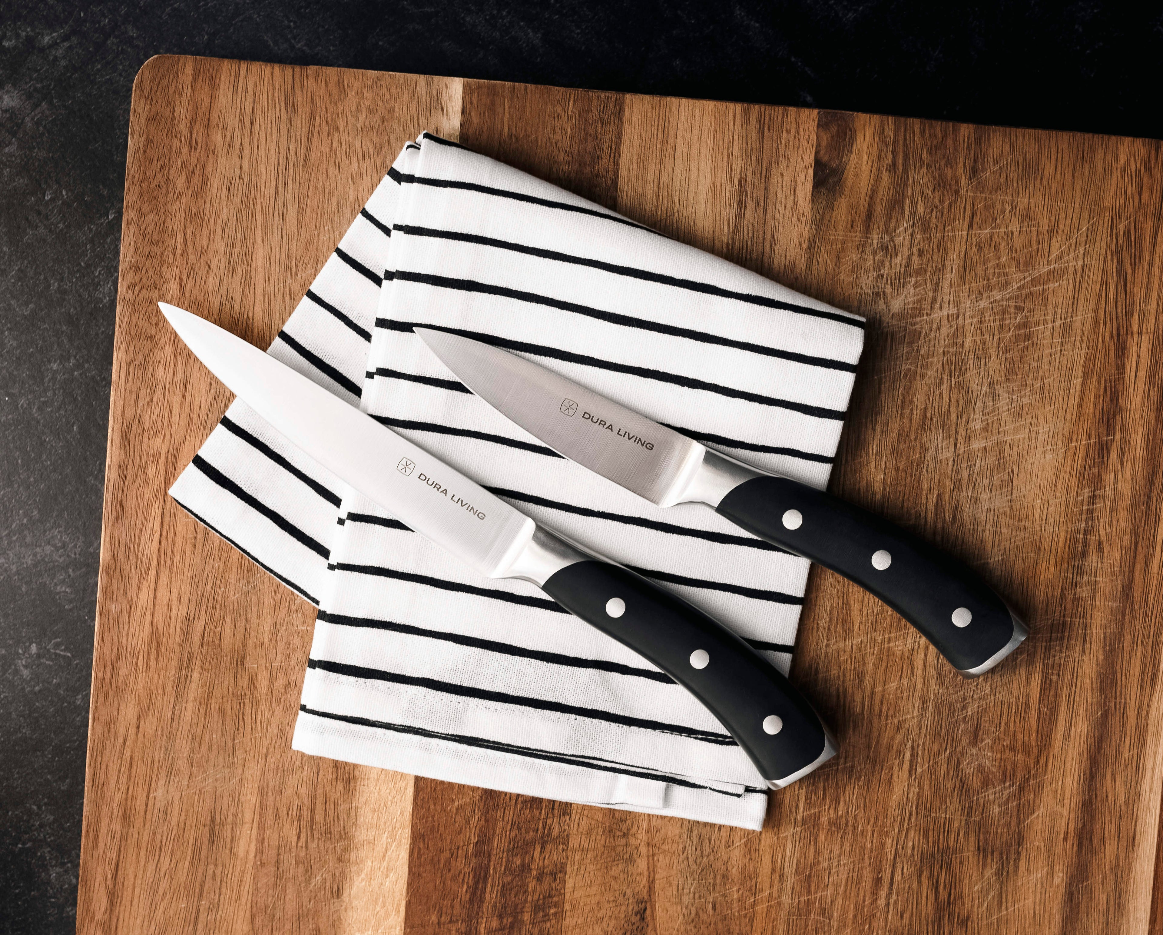 Close-up of Dura Living utility knife showcasing sharpness and design