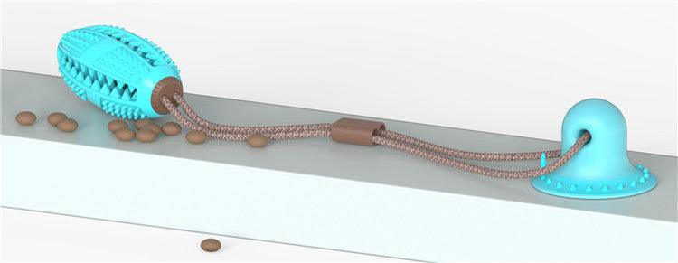 Dog chewing on Interactive Dental Molar Toy for dental health