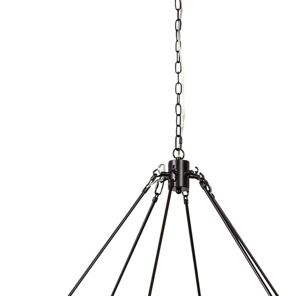 Black Candle-Style Twelve-Light Chandelier against a modern interior backdrop