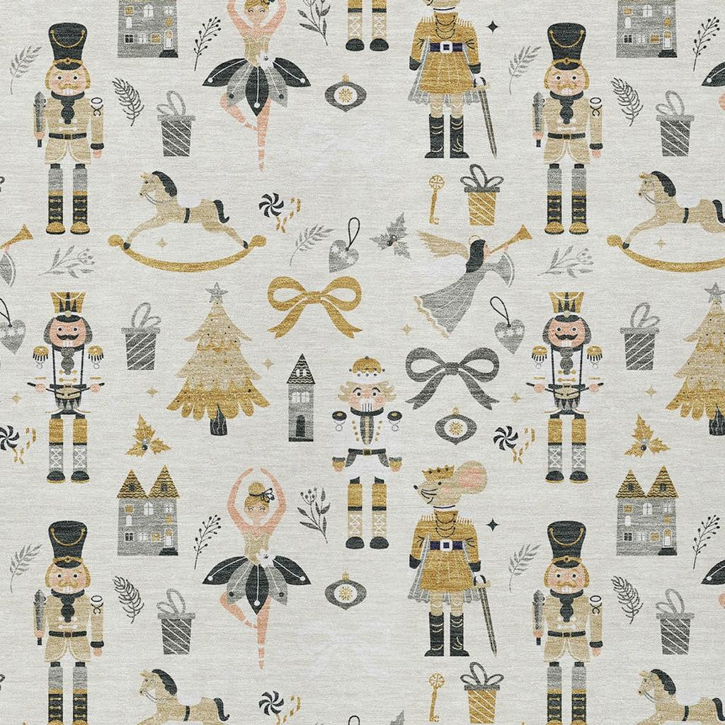 Kids playing on durable 8' x 10' Homeroots area rug