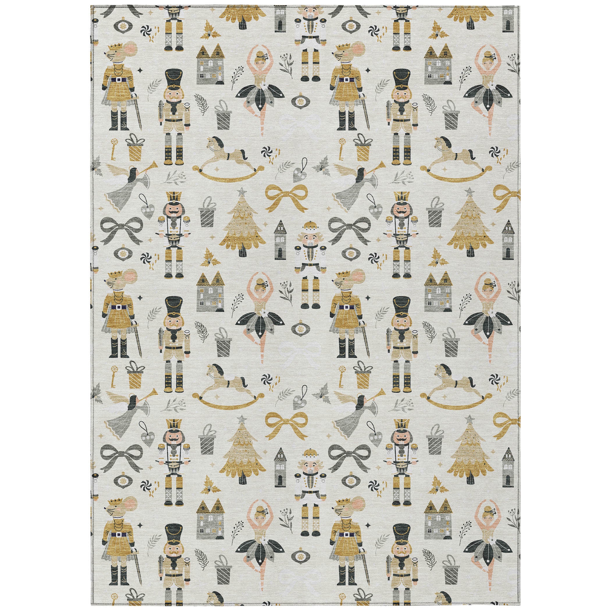 Elegant village houses design on 8' x 10' rug by Homeroots