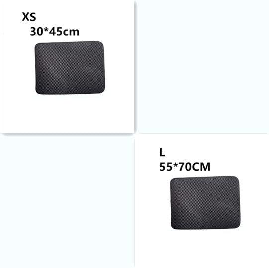 Non-slip backing of Ultimate Clean Paws Cat Litter Mat on floor