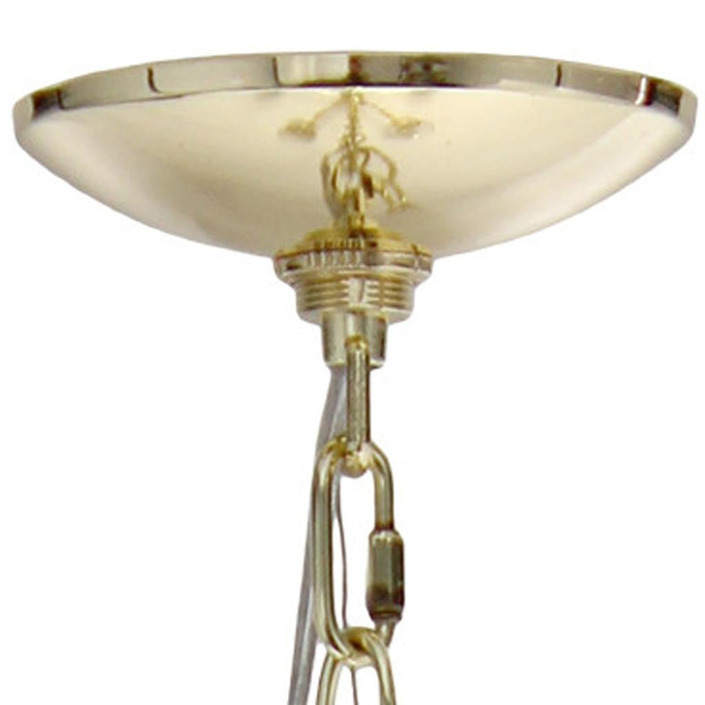 Gold And Clear Chandelier Five Light Iron Ceiling Light With Clear Shades