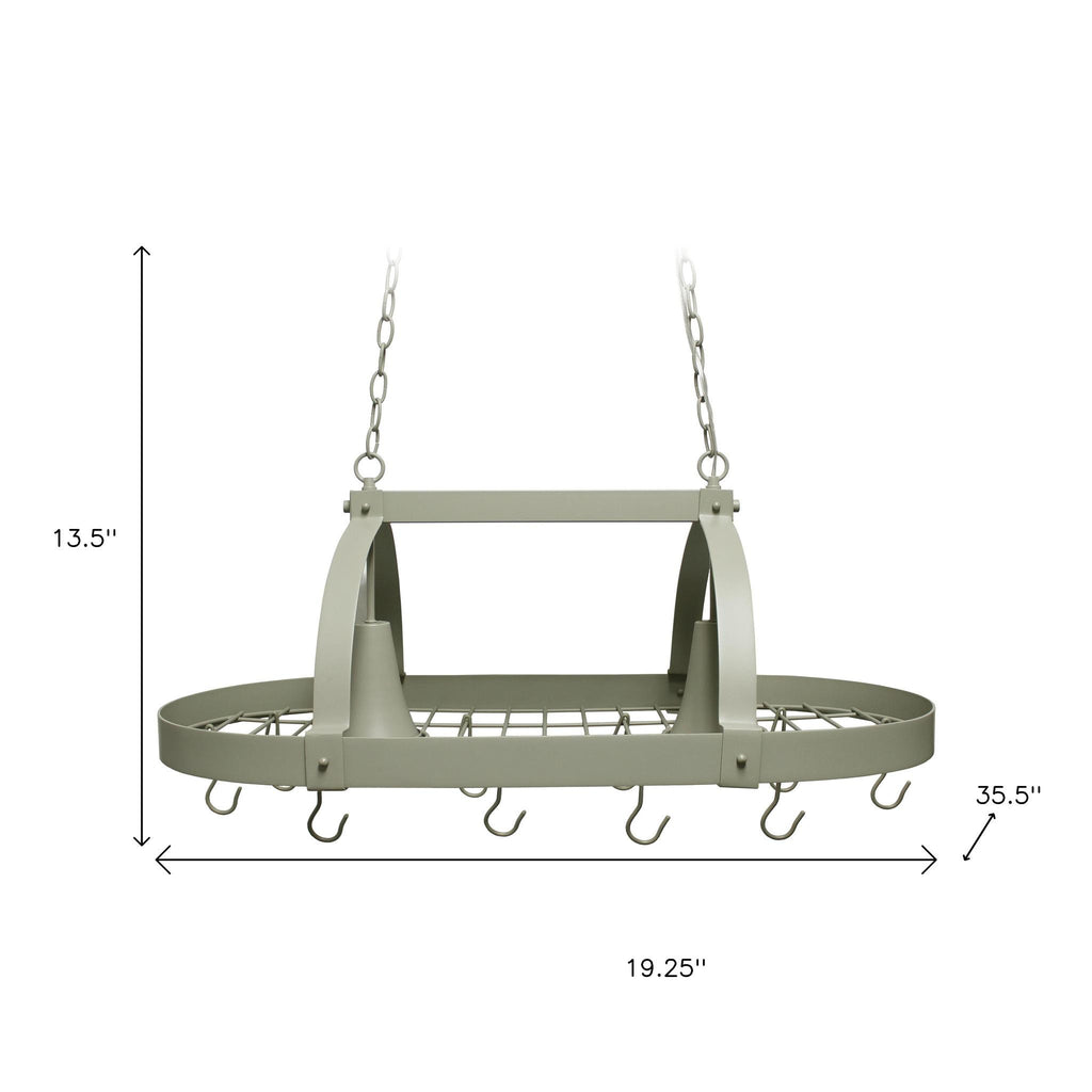 Slate Gray Kitchen Island Two Light Metal Ceiling Light