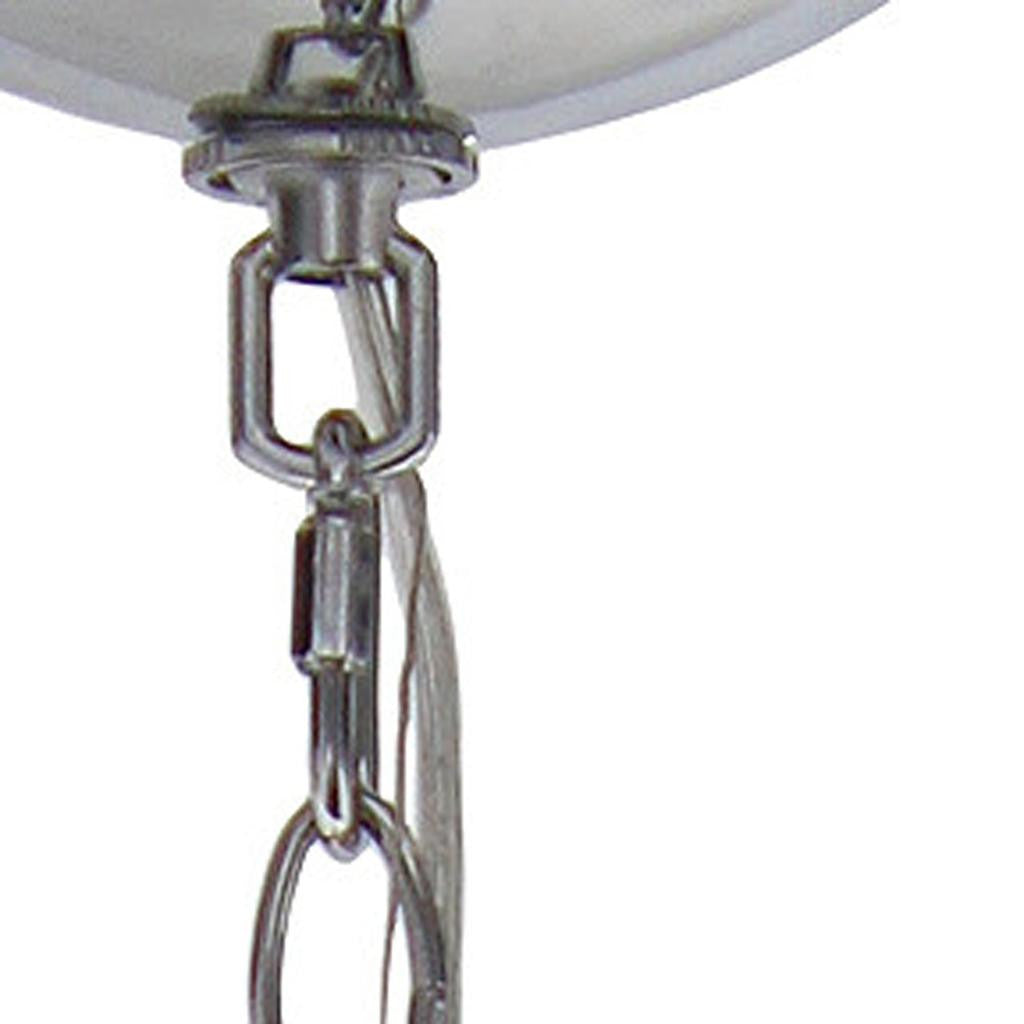 Silver And Clear Chandelier Three Light Iron Ceiling Light With Clear Shades